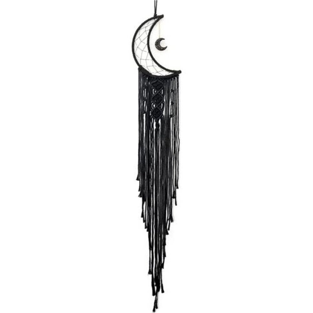 Black Moon Dream Catcher with Handmade Woven Cotton Dream Catchers Boho